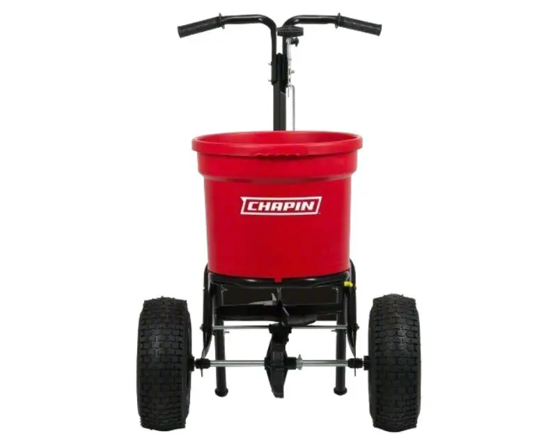 Chapin 100-Pound Stainless Steel Commercial Salt Spreader — Corrosion-Resistant Broadcast Unit (Model 82500B) 1