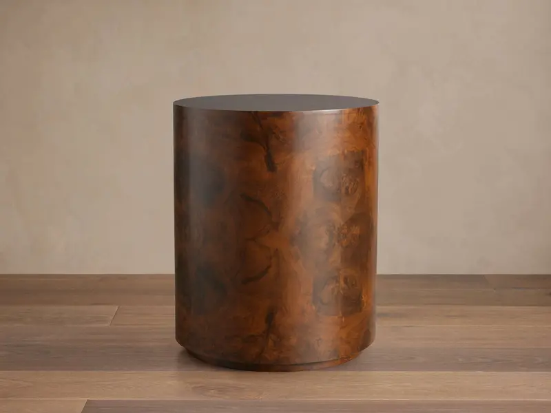 Cinzia Burl Veneer End Table 1