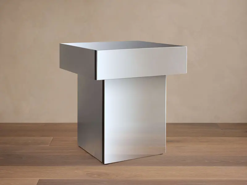 Cinzia Chrome Rectangular End Table 1