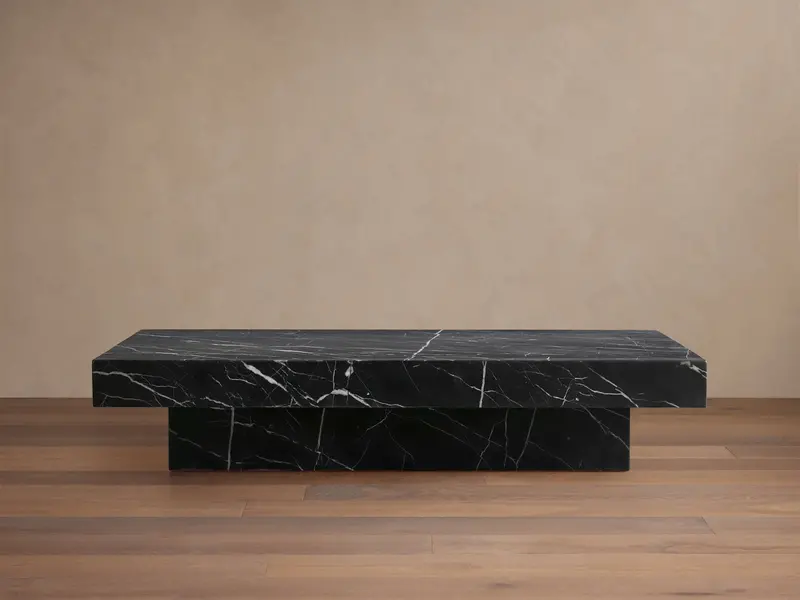 Cinzia Stone Rectangular Coffee Table – Organic Finish 1