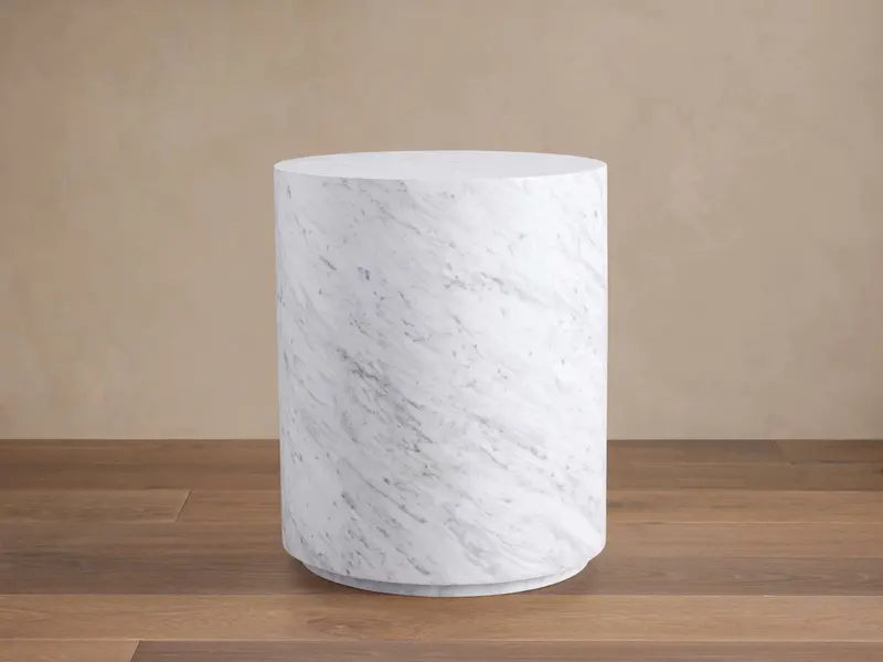 Cinzia Stone-Topped End Table 1