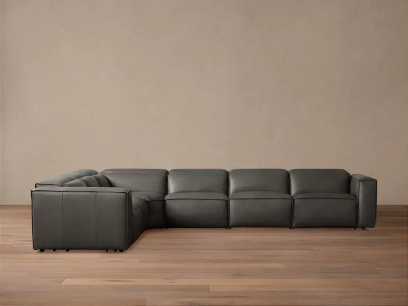 Coburn Leather Six-Seat Motion Sectional Sofa 1