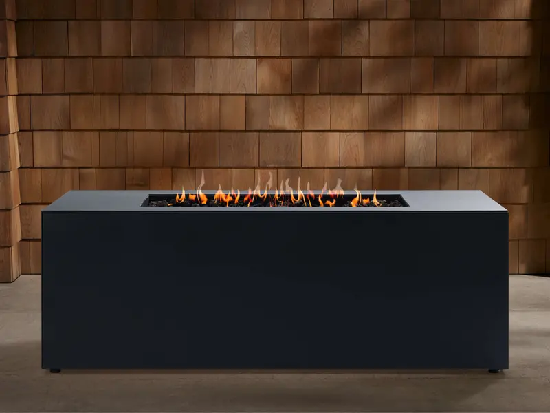Coden Rectangular Natural Gas Fire Pit Table 1