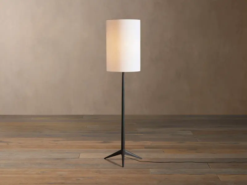 Copeland Tripod Floor Lamp With Adjustable Brass Accents 1