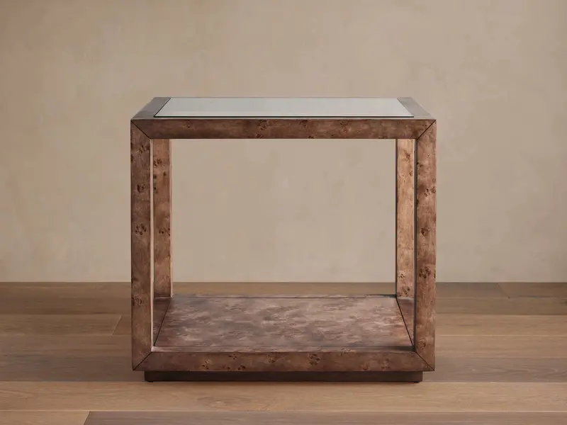 Corey Round Wood End Table With Open Shelf 1