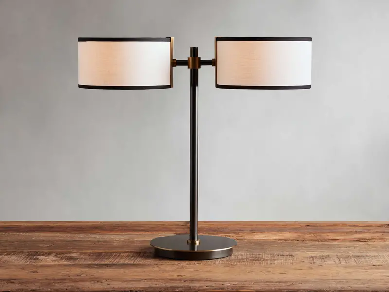 Daphne Black-And-White Table Lamp – Two-Light Ceramic Accent Lamp 1