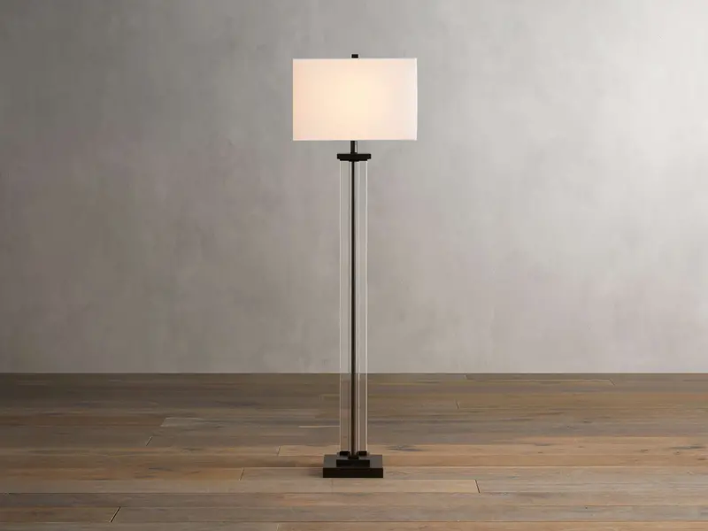 Dawson Industrial-Style Floor Lamp With Black Finish 1