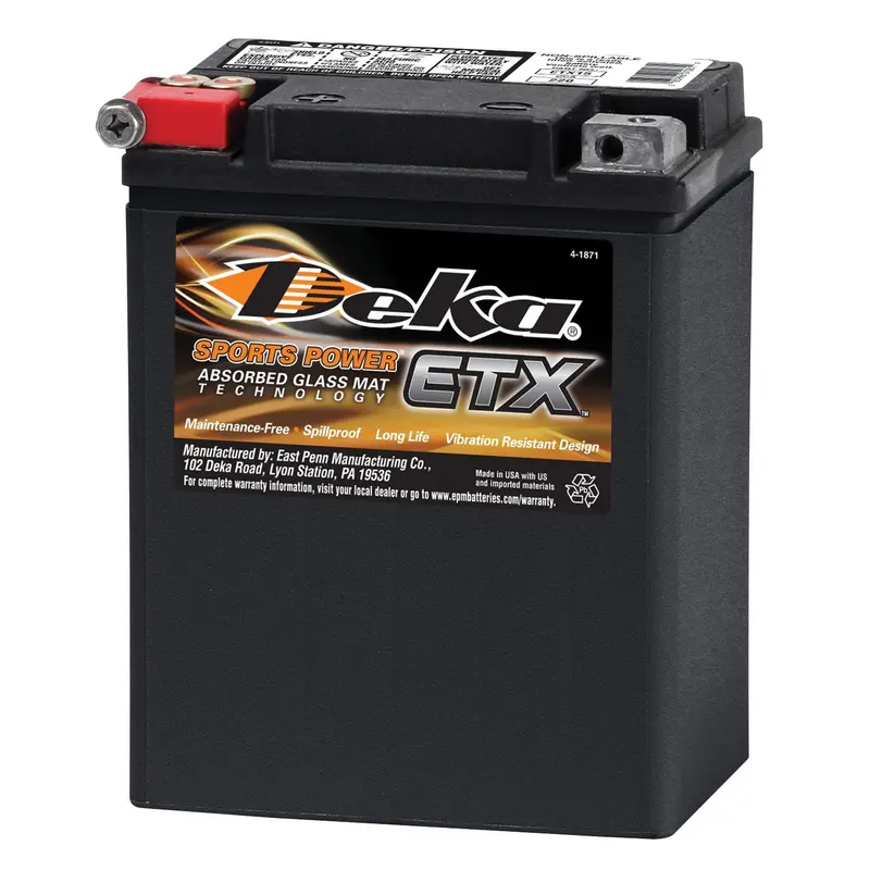 Deka Etx15 Agm Powersports Battery – Compact 12V Maintenance-Free (Ba153) 1