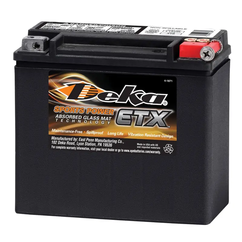 Deka Etx20L Agm Powersports Battery – High-Performance 12V For Exmark Mowers 1