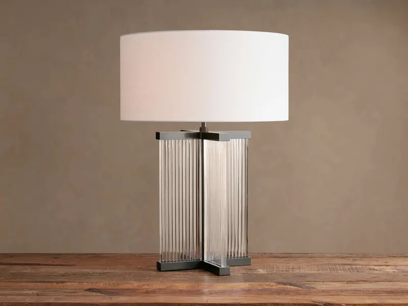 Delsie Ceramic Table Lamp With Linen Shade 1