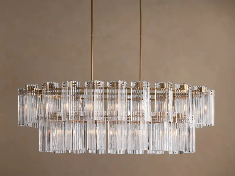 Delsie Oval Multi-Tiered Metal Chandelier 1