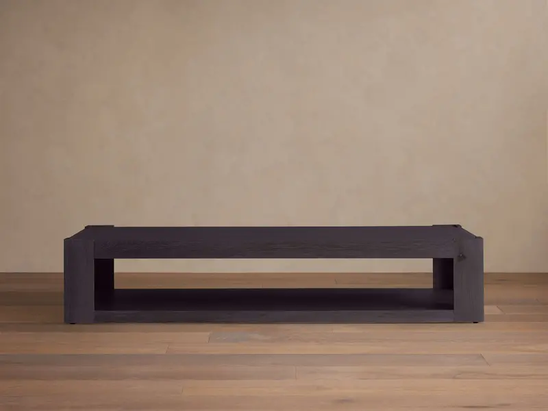 Devon Mid-Century Coffee Table – Solid Wood Top 1