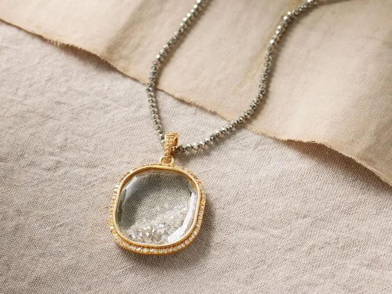 Diamond Accent Shaker-Style Pendant Necklace 1