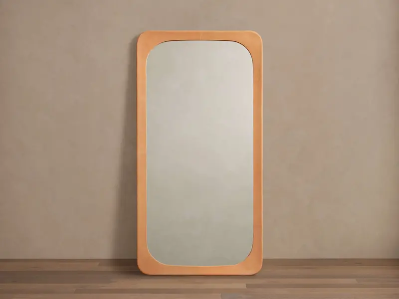 Donovan Full-Length Floor Mirror With Sleek Black Metal Frame 1