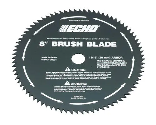 Echo 8-Inch Brush Cutter Blade – 25Mm Bore, Fits Srm-410U (Part #69500121432) 1