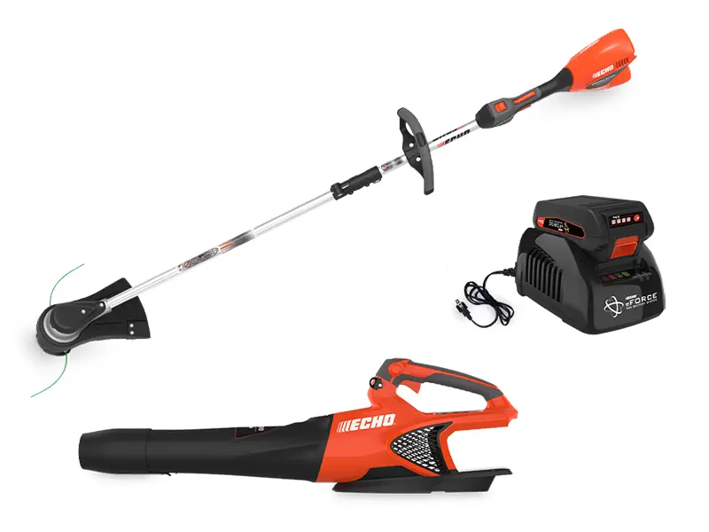 Echo Dcp-Bvrvs1B 56V 16-Inch String Trimmer And Handheld Blower Combo Kit With 2.5 Ah Battery And Charger 1