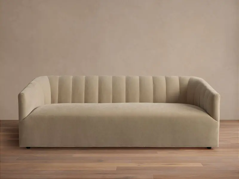 Ellison Channel-Quilted Upholstered Sofa 1
