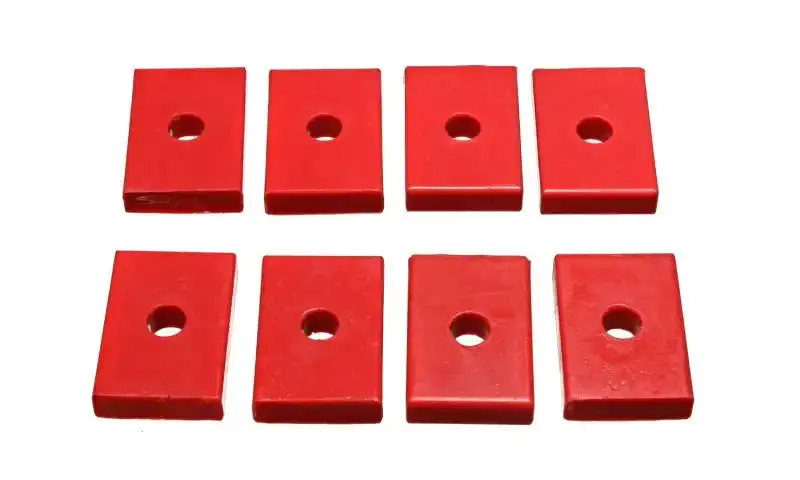Energy Suspension Polyurethane Mount Pad – 2.4375" L × 1.625" W × 0.46875" Id × 0.5" H (Red) 1