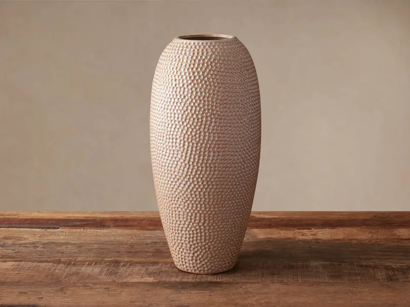 Eva Extra-Large Ceramic Vase – Statement Floor Vessel In Cream 1