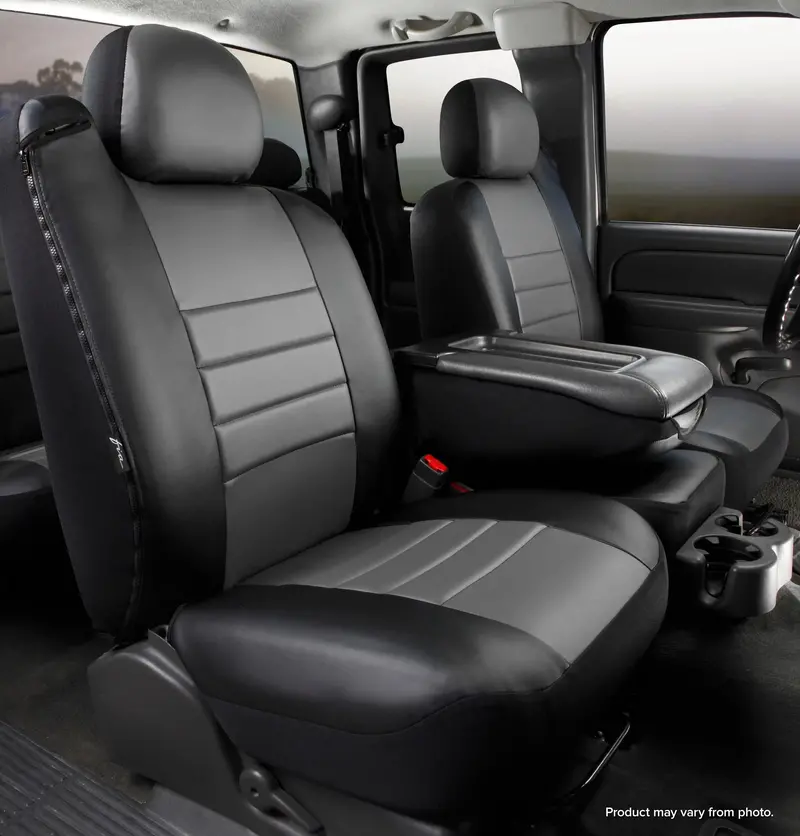 Fia Sl68-16 Gray Leatherlite Custom Front Seat Covers – Sl60 Series Fit 1