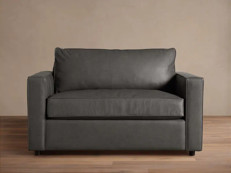Filmore Leather Twin-Size Air Sleeper Chair 1