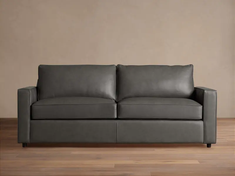 Filmore Premium Leather Air Sleeper Sofa With Memory Foam Mattress 1