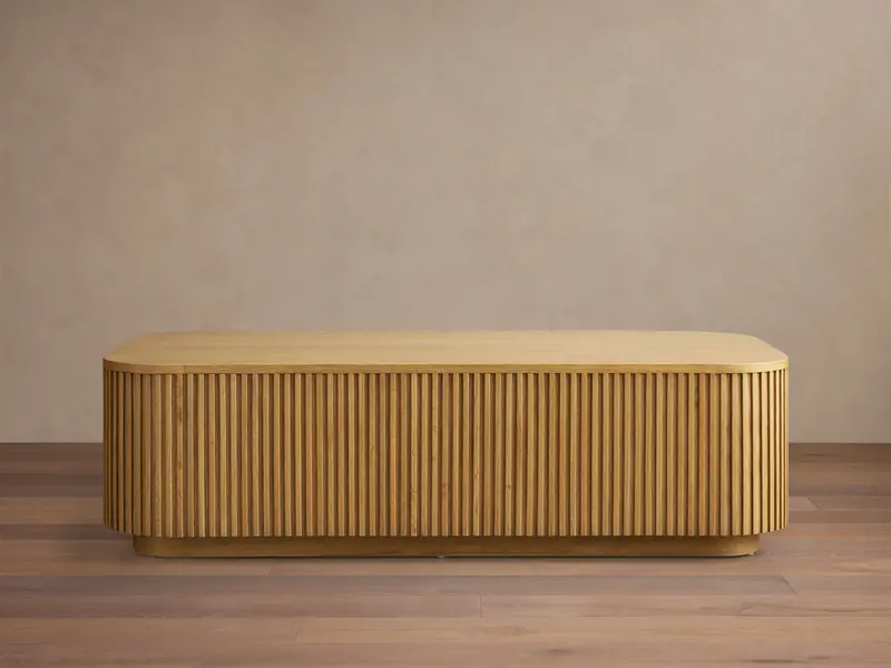 Finnley Solid Wood Coffee Table – Rustic Contemporary Living Room Centerpiece 1