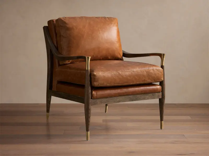Fisher Premium Top-Grain Leather Armchair 1