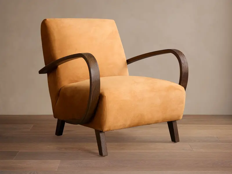 Gabel Premium Top-Grain Leather Accent Chair 1