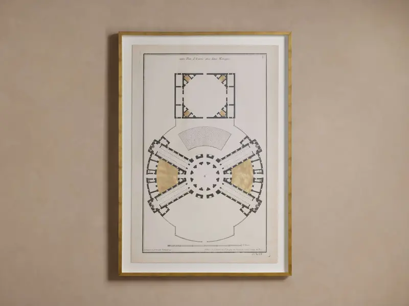 Gilded Geometry Art Print Ii In Metallic Frame 1