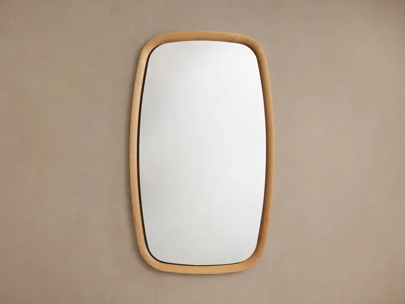 Honey-Finished Diega Oak Wall Mirror 1