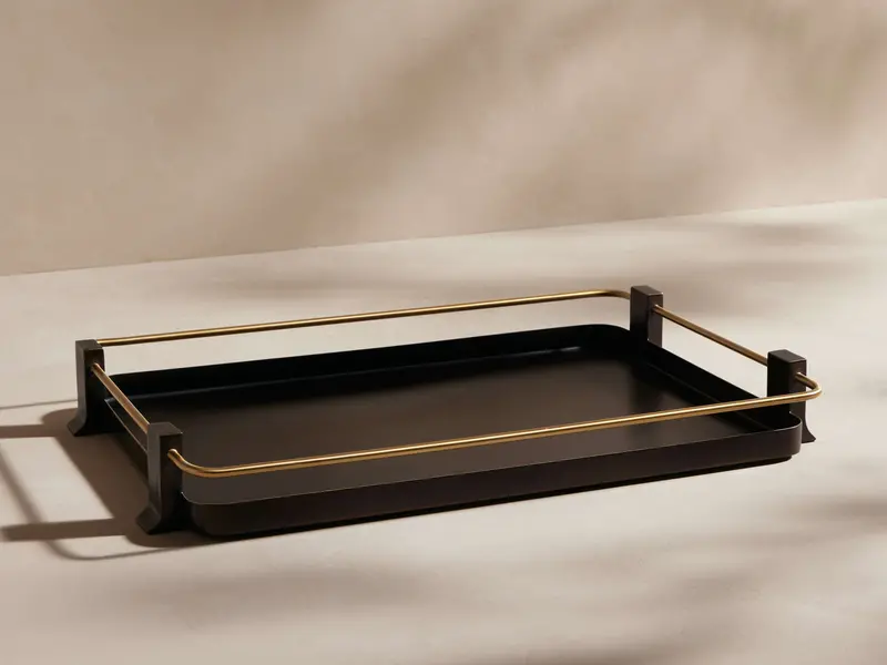 Illona Rectangular Serving Tray With Handles 1