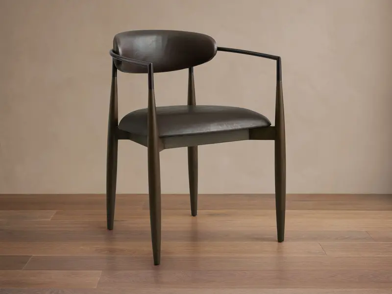 Jagger Faux Leather Dining Chair With Arms 1