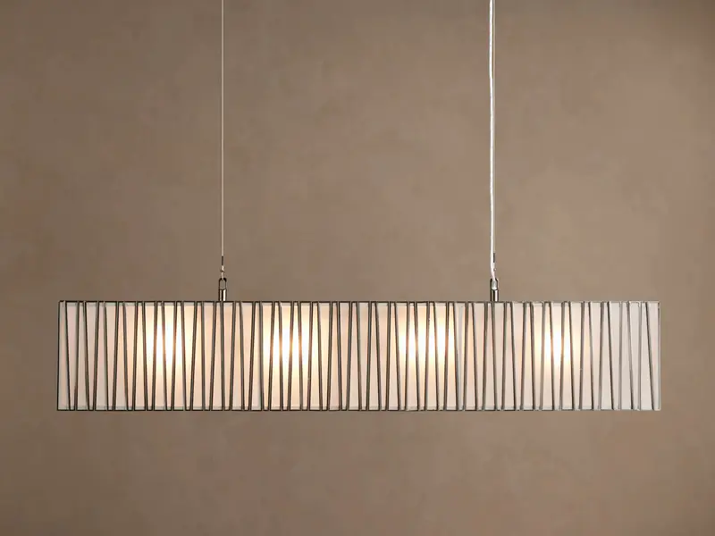 Jeunet Nickel Rectangular Chandelier 1