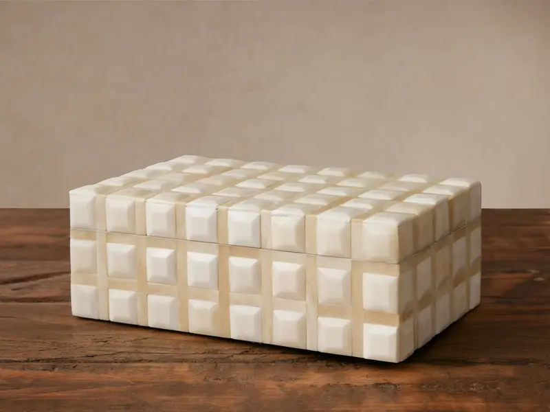 Jimena Striped Rectangular Storage Box 1