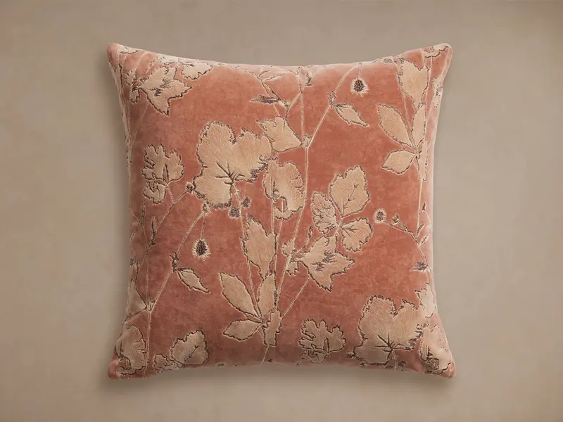 Kaylan Botanical Embroidered Decorative Pillow 1