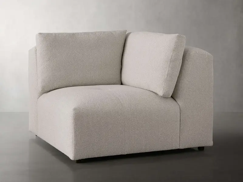Keegan Corner Lounge Chair With Tapered Legs 1