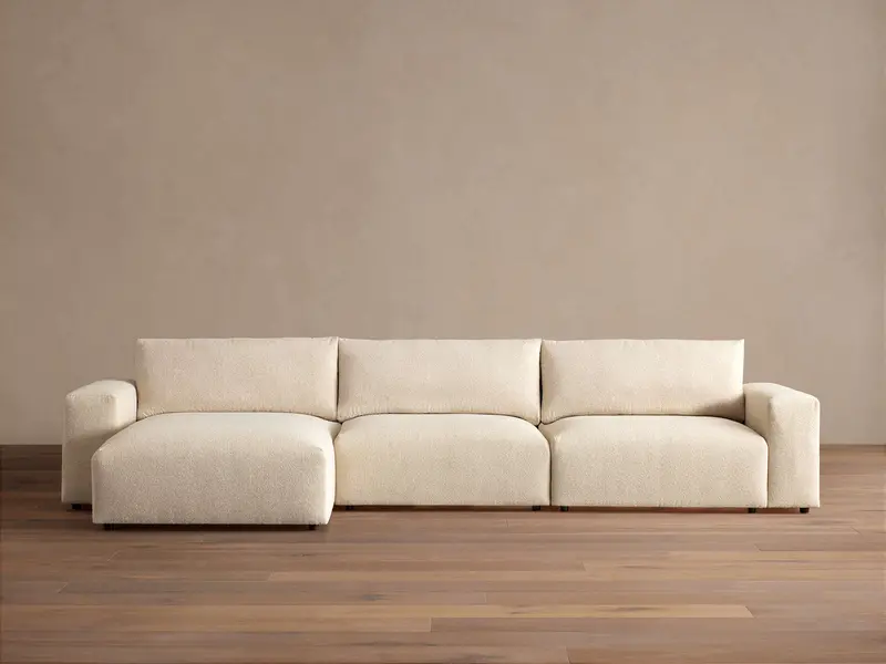 Keegan Tailored 3-Piece L-Shaped Chaise Sectional 1