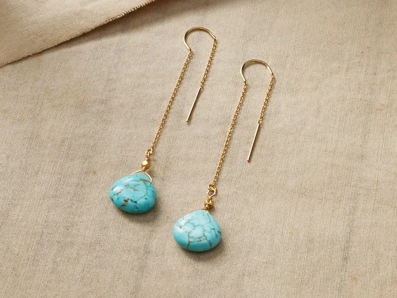 Kelby Minimalist Drop Earrings – Polished Brass Or Silver Tone 1