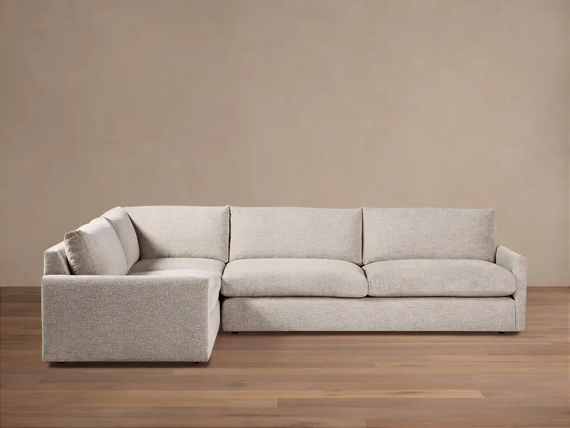 Kipton Slim-Arm Deep Sectional – Left-Facing Two-Piece In Plush Linen 1