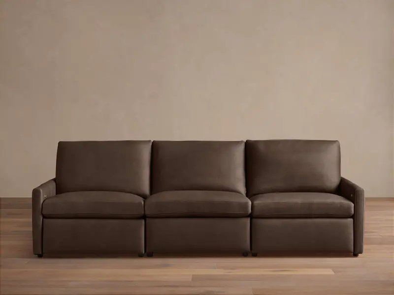 Kipton Slim-Arm Modular Sofa – Three-Piece Leather Layout 1