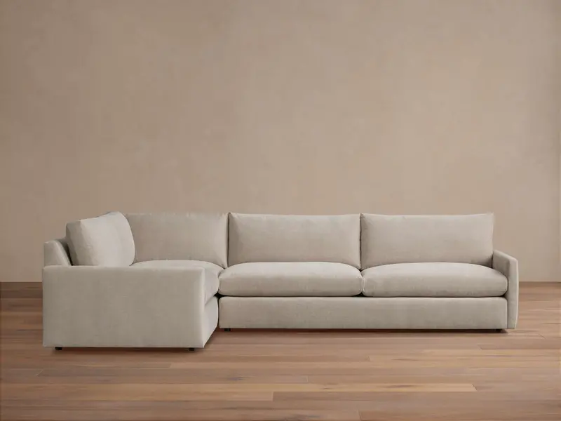 Kipton Slim-Arm Two-Piece Sectional – Modular Fabric Seating 1