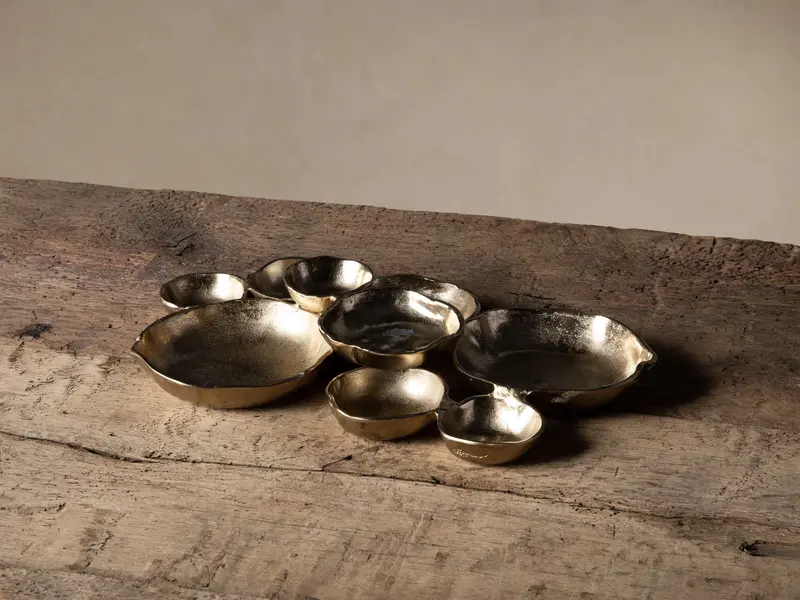 Klasa Large Dark Gold Metallic Serving Platter 1
