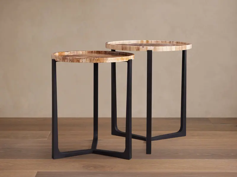Layne Nesting Tray Tables – Set Of Two Wooden Accent Tables 1