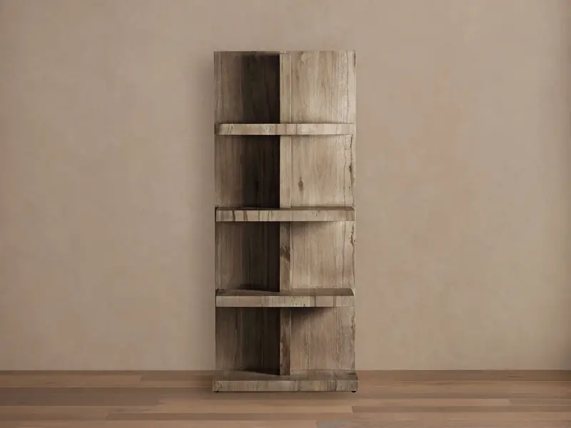 Leandro Open-Back Wooden Bookcase 1