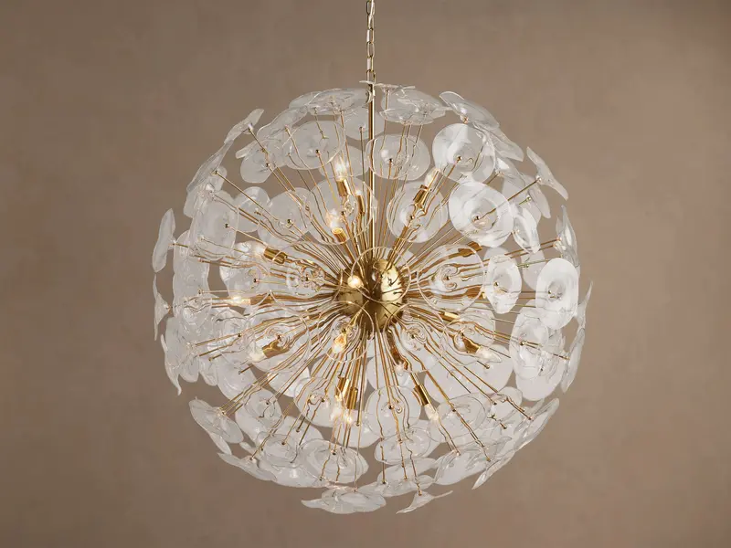 Lily Crystal Accent Round Chandelier 1