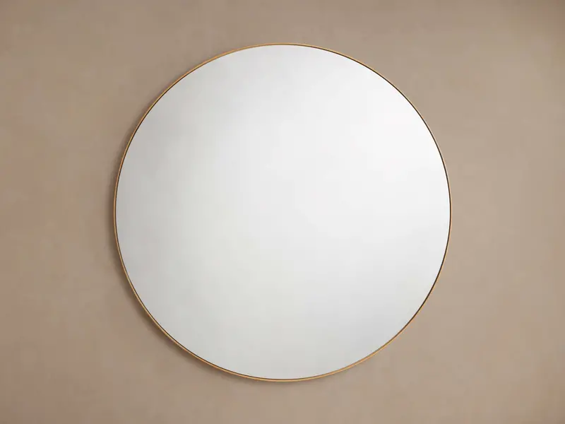 Lira Oak Round Wall Mirror 1