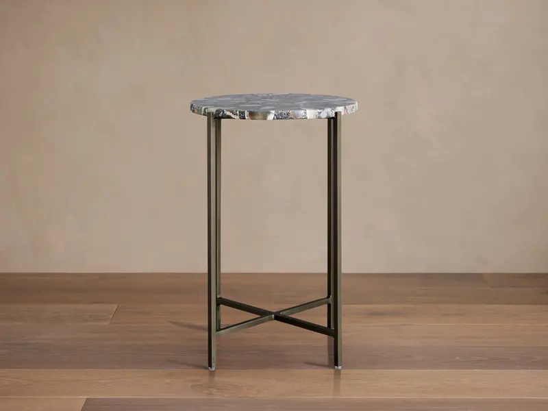 Ludlow Round Martini Table With Tempered Glass Top 1