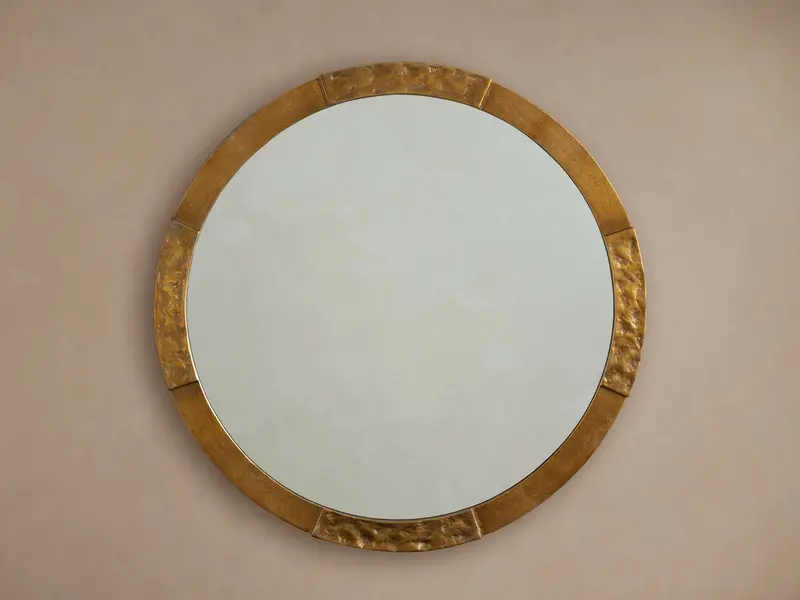 Miah Modern Round Wall Mirror For Living Room Or Bedroom 1