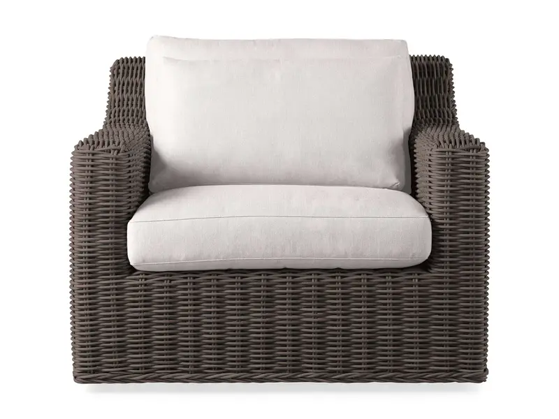 Montauk Dry Bark-Finished Swivel Armchair For Outdoor Relaxation 1